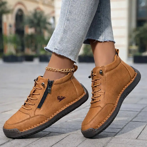 Baskets Orthopédiques Léa en Cuir Faite à la Main