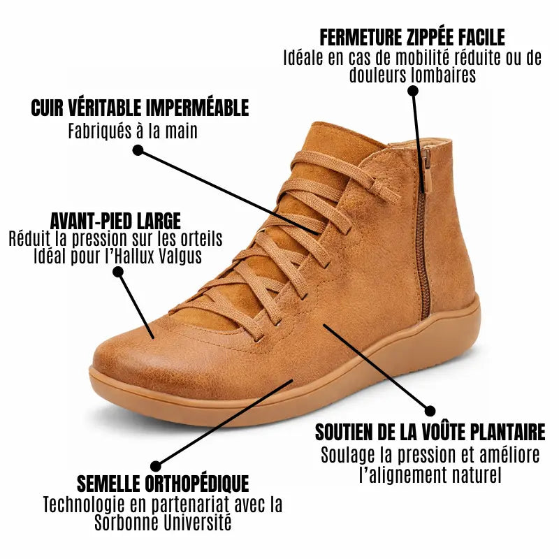 Bottines Orthopédiques Cuir Confort Juana