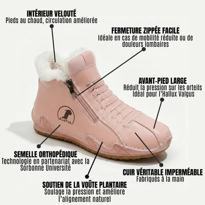 Bottines D’hiver Orthopédiques en Cuir Femme Margaux