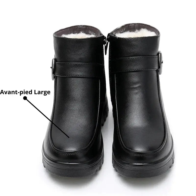 Botte en Cuir Velouté Hiver Louise