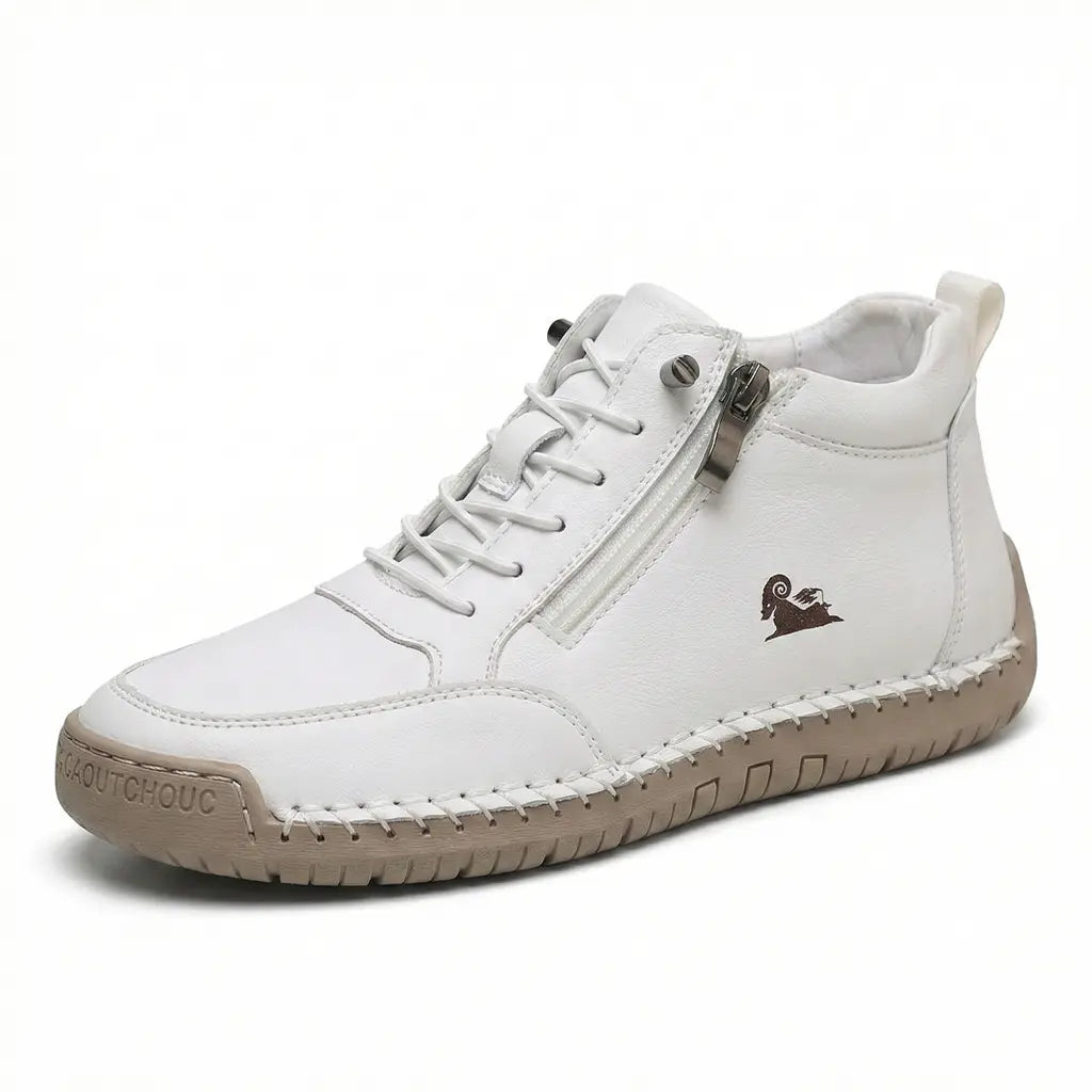 Baskets Orthopédiques Léa en Cuir Faite à la Main