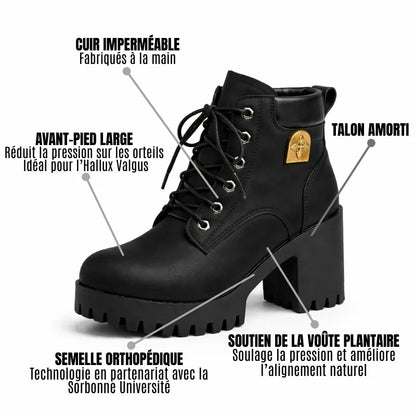 Bottines Orthopédiques Cuir Fait Main Léonie