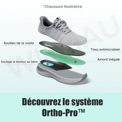 Baskets Orthopédiques Léa en Cuir Faite à la Main