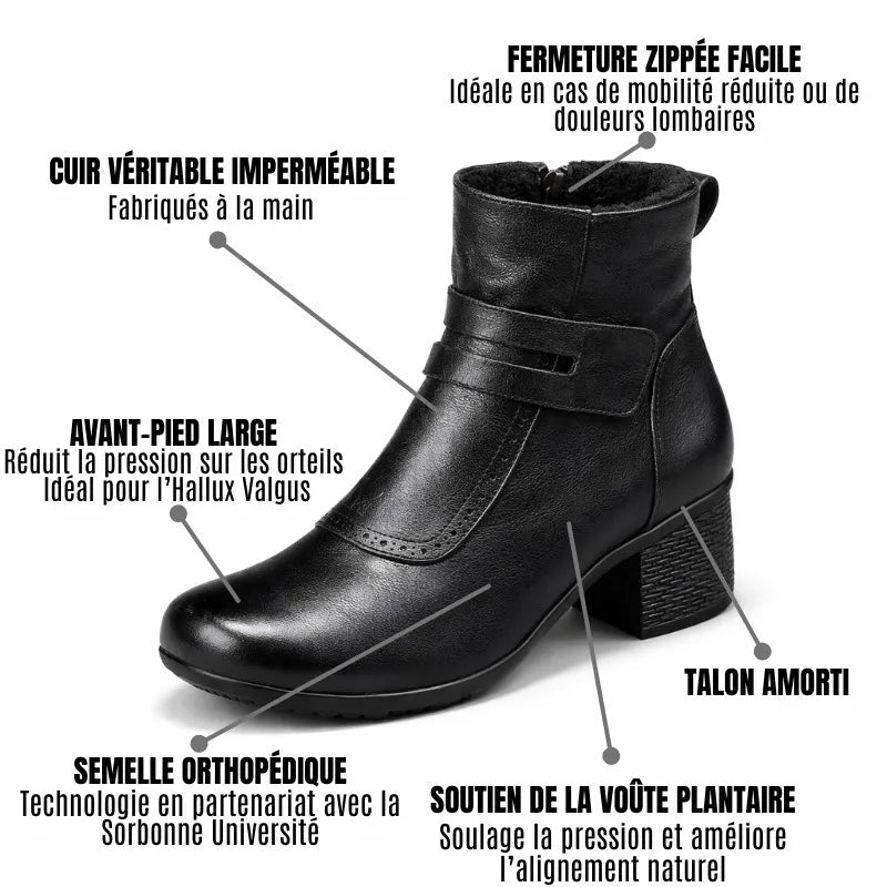 Botte en Cuir Orthopédique Chic